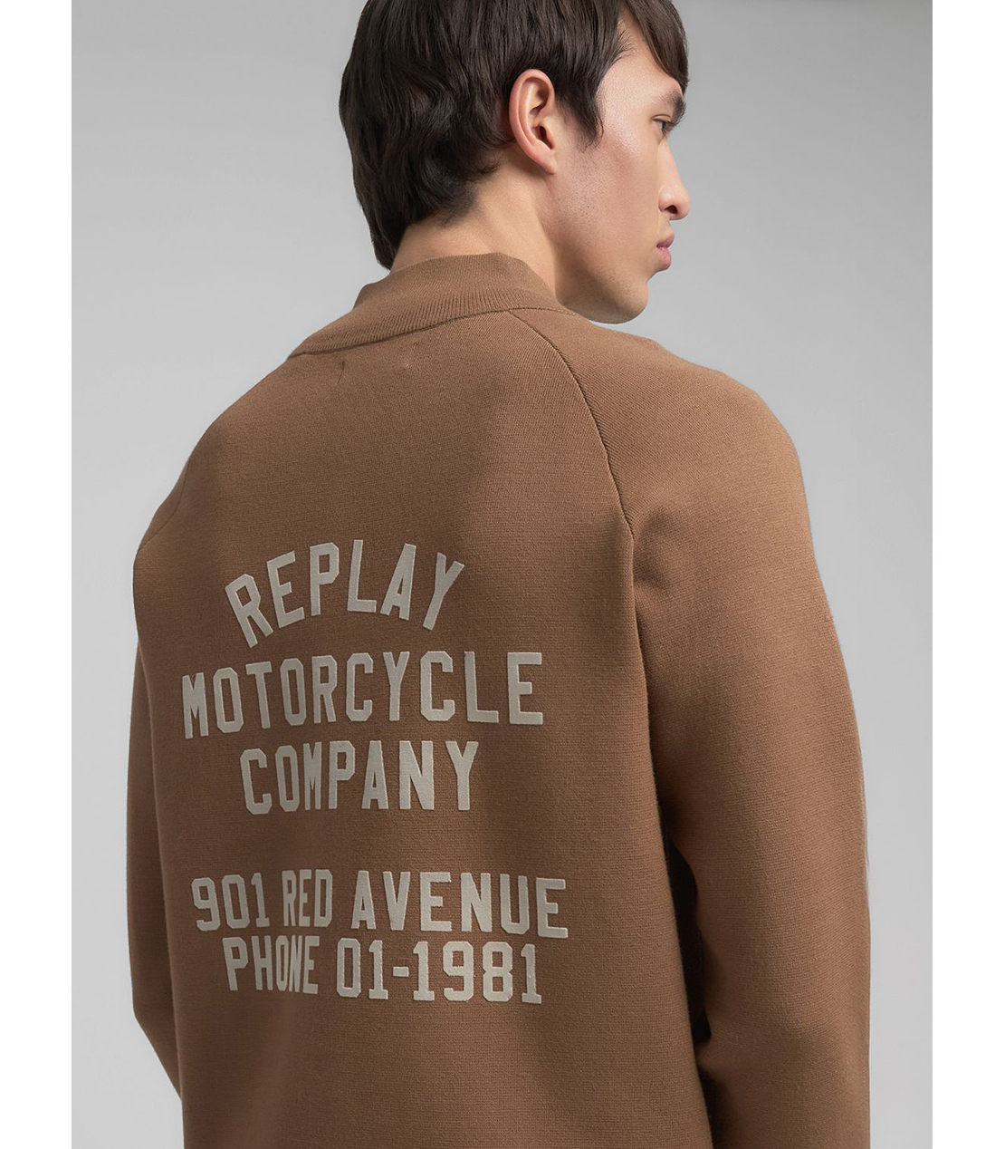 MOTERCYCLE フルジップニットジャケット 詳細画像 ブラウン 5